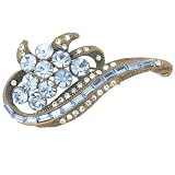 Scroll Pale Blue Flower Fashion Jewelry