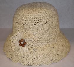 Crocheted Toyo Bucket Hat, Natural