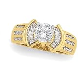 14K Yellow Gold Diamond Engagement Semiset -- CENTER STONE IS NOT INCLUDED -- 0.75 Ct.
