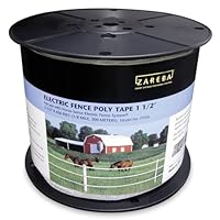 Zareba Electric Fence Heavy-Duty White Poly Tape - 656 Feet x 1-1/2 Inch PTW6