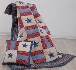 Covington Patriotic Americana Throw Quilt