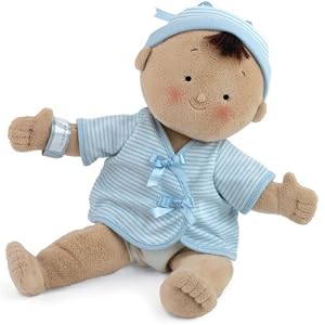Rosy Cheeks Baby Boy Doll Brunette by North American Bear