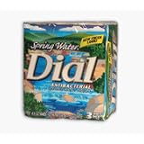 Spring Water Antibacterial Deodorant Soap Dial 3 x 4 oz Soap For Unisex