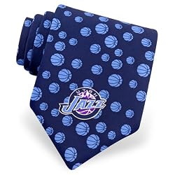 Men's Utah Jazz Conservative Silk Tie by NBA in Blue