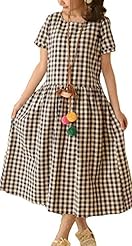 Summer Plaid Print  Dress