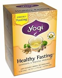 Yogi Healthy Fasting, Herbal Tea Supplement, 16-Count Tea Bags (Pack of 6)