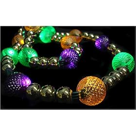 GKI 6' Lighted LED Mardi Gras Beaded Christmas Garland 20 Lights #100022036