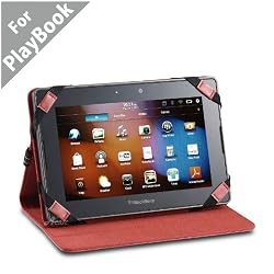 Acase BlackBerry Playbook Genuine Hand Made Leather Jacket/folio Case for Blackberry Playbook 7-Inch Tablet - Wifi 16GB, 32GB, 64GB (Red)