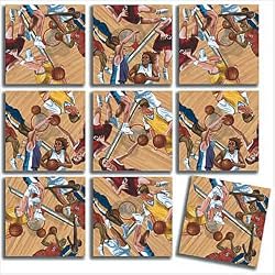 B Dazzle Hoops Scramble Squares 9 Piece Puzzle