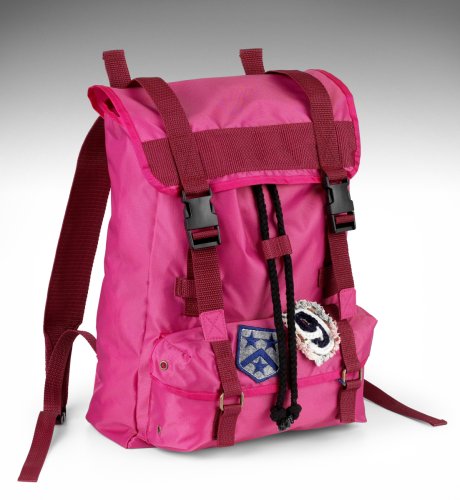 Older Girls' Hot Pink Badge Rucksack