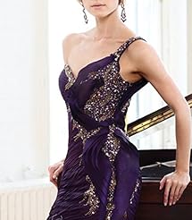 Above the Knee Sweetheart One Shoulder  Dress