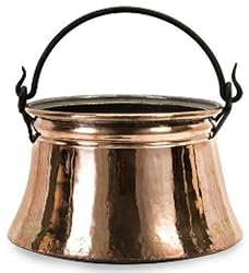 9" Turkish-Inspired Antique Copper Planter Bucket