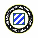 US Army 3rd Infantry Division Veteran Patch Sticker Diecut Decal FA Vinyl