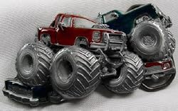 Off Road Vehicles  Enamel Pewter Belt Buckle