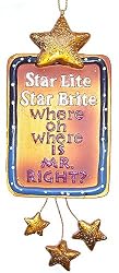 Funny "Star Lite Star Brite, Where Is Mr. Right?" Christmas Ornament #W9029