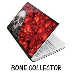 Netbook Skins Fits Acer, Asus, MSI, HP, Samsung - Bone Collector Red