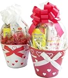 Valentine Heart Tin Pail Candy Basket