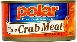 MW Polar Pink Crab Meat, 6-Ounce Cans (Pack of 12)