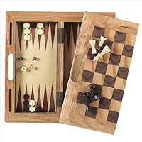 3-in-1 Wood Chess/Checkers/Backgammon Set