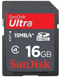 SanDisk 16GB Ultra II 15MB/s SDHC SD Card (SDSDH-016G, Bulk Packaging)