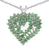 2.30 Carat Genuine Emerald Sterling Silver Pendant