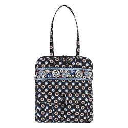 Vera Bradley Tall Zip Tote Bag Purse Night Owl