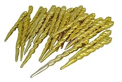 Club Pack of 36 Golden Yellow Shatterproof Icicle Christmas Ornaments 5"