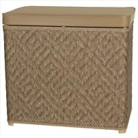Athena Bench Hamper Color: White
