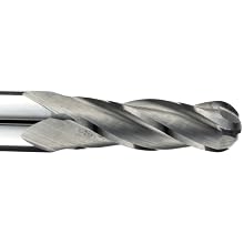 Niagara Cutter MEB430 Carbide Ball Nose End Mills, Inch, Uncoated (Bright) Finish, Roughing and Finishing Cut, 30 Degree Helix, For Use With All Materials