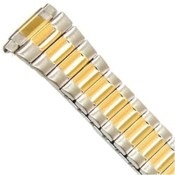 Watch Band Expanion Ladies Two Tone Gold and Silver fits 11mm to 14mm