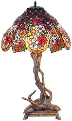 Rustic Rose Tiffany Table Lamp