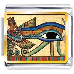 Golden Italian Charm Bracelet Plated Egyptian- Eye Of Horus Photo