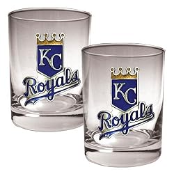 Kansas City Royals MLB 2pc Rocks Glass Set - Primary Logo by Great American Products