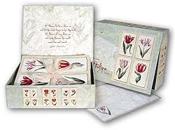 17th Century Tulipa Studies - Box Set of 20 Assorted Greeting Cards and Patterned Envelopes