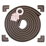EXTRA LONG LENGTH 16.4 Feet (5 meters) - Premium Furniture Edge and Corner Safety Bumpers From Edge Armor™ - Easy to Attach and Customize Foam Guards - Includes 4 CORNER Cushions - Ensure Your Childrens Safety at Home - 100% Lifetime Satisfaction Guarantee on All Genuine Edge Armor™ Products - Chocolate Brown