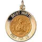 14K Yellow Gold St. Martin de Porres Medal - 22.00mm