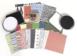 DCWV CP-003-00058 580-Piece Accordion-Style Card-and-Scrapbook Tin Kit