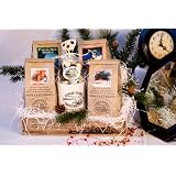 Camano Island Coffee Roasters' Island Select Box - Coffee Gift Basket (Certified Organic Coffee, Old Fashioned Diner Mug, and Chocolate Covered Espresso Beans)