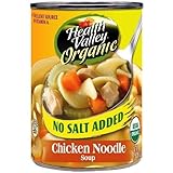Health Valley Organic Chicken Noodle Soup, No Salt Added, 14.5-Ounce Cans (Pack of 12)