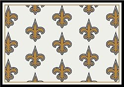 New Orleans Saints 7' 8" x 10' 9" Team Repeat Area Rug (White)