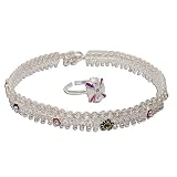 Anklet Toe Rings Pair Handmade Jewelry 10.5 inches (anklt463)