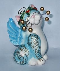 Amy Lacombe Whimsiclay Cat- Christmas Angel Marlene