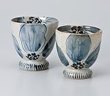 ひし葉湯呑（大・小セット）　　【千茶 美濃焼】