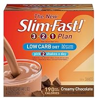 Slim Fast Low Carb Low-Carb Shake, Creamy Chocolate, 4 ea