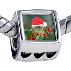 HollyHoppingSantaFrogBeads-BiagiBeadandBraceletCompatible