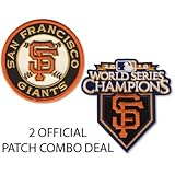 San Francisco Giants Combo 2010 World Series Champions and SF Round Logo Jersey Patches