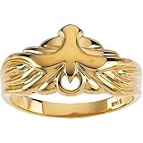 14K Yellow Gold Holy Spirit Dove Man's Ring