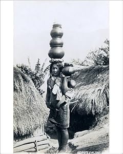 Igorote woman carring water pots and a baby Photographic Prints
