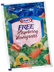 Kraft Raspberry Vinegrette Dressing, Fat Free, 1.5-Ounce Packages (Pack of 60)