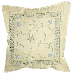 ShalinCraft Pillow Cases Home Decor India Handmade Craft Silk Fabric 16x16 inches (bcbr260)